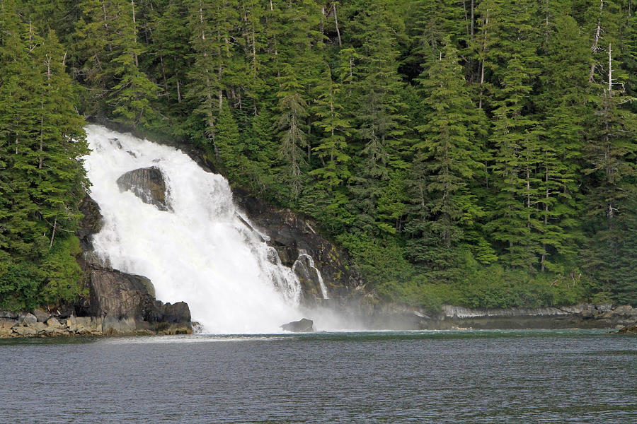 Waterfall In Alaska Photograph