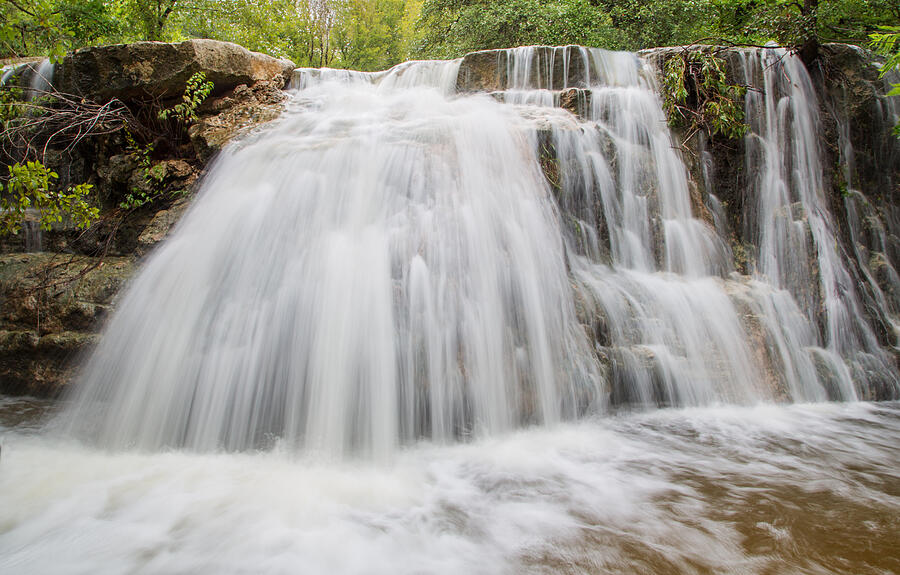 Waterfall in Bull Creek Tributary Photograph by Steven Schwartzman