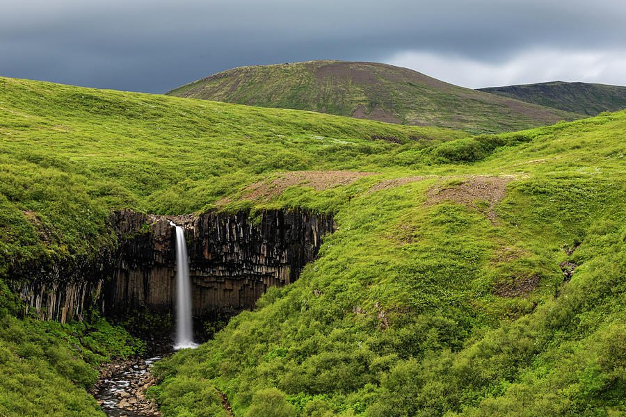 Waterfall In Rolling Hills In Remote Photograph by Pixelchrome Inc
