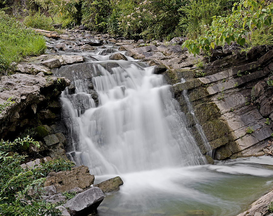 Waterfall in Steele Creek Park - Bristol TN Photograph by Brendan Reals