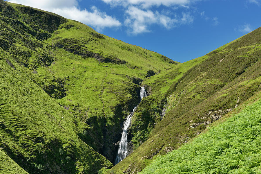 Waterfall In The Hills Of A Rural Part Photograph by Johnfscott