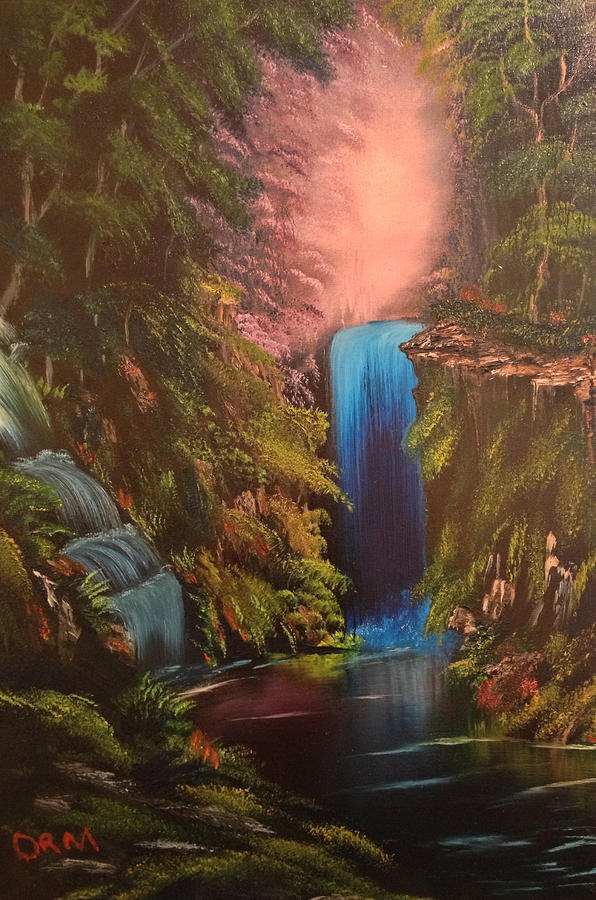 Bob Ross Spectacular Waterfall Art Print Painting Cool Wall Decor Art Print  Poster 24x36