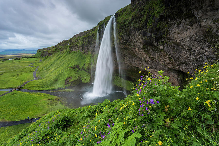 Waterfall Landscape, Seljalandsfoss In Photograph by Gavriel Jecan
