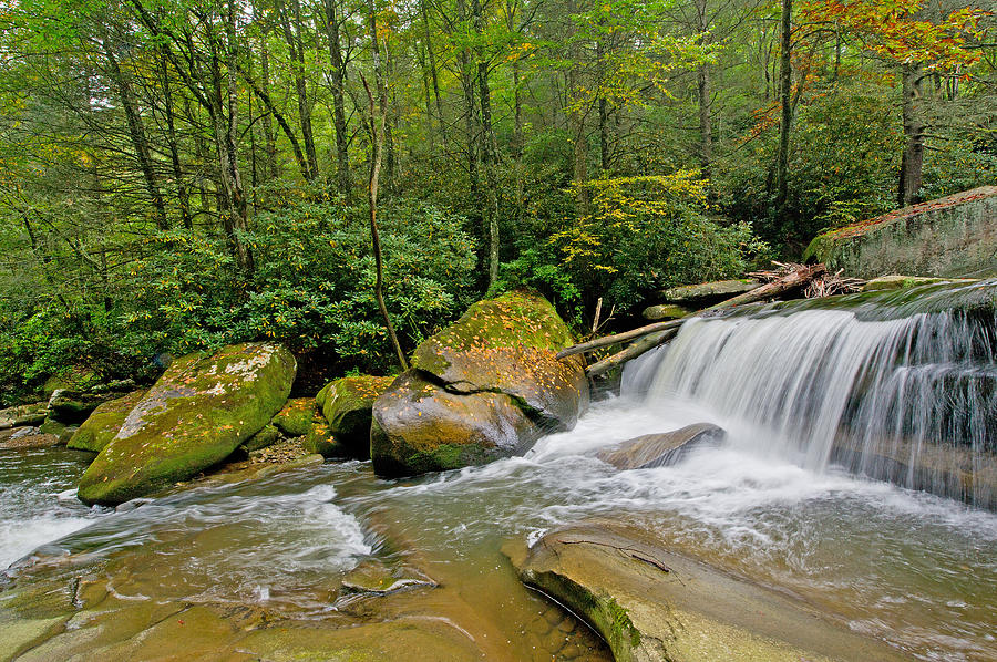 Waterfall Near NC 215 Translyvania County NC Photograph by Willie Harper