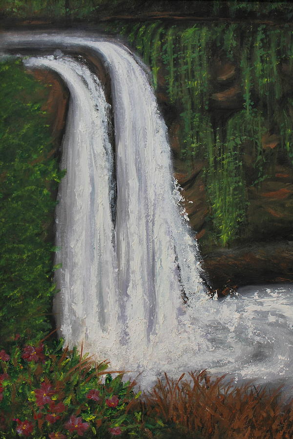 Waterfall Painting - Waterfall Paradise by Tammy Rogers