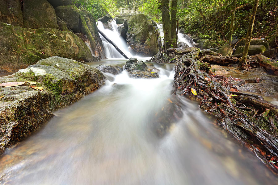 Waterfall - River Flows Photograph by Tuah Roslan