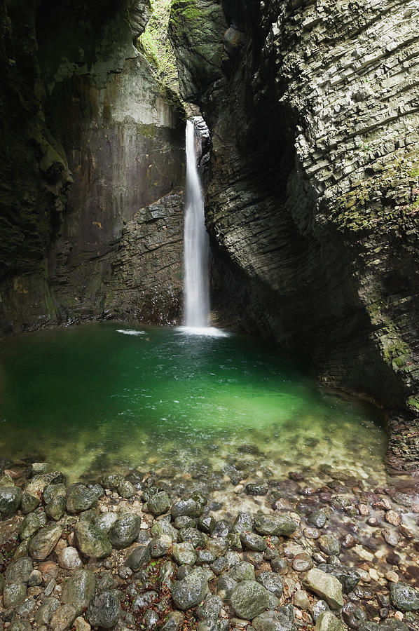 Waterfall, Slovenia Photograph by Franz Aberham
