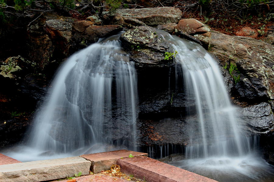 Waterfall Split Photograph by Trent Mallett