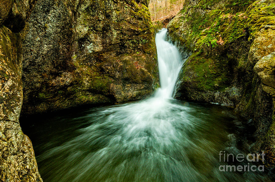 Winter Photograph - Waterfall - The Falls of Indian Well by JG Coleman
