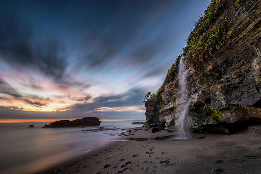 Waterfall To The Sea Photograph by Santi Sukarnjanaprai