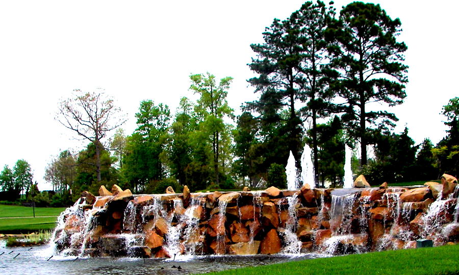 Waterfall Under Fountains Photograph by Pamela Hyde Wilson