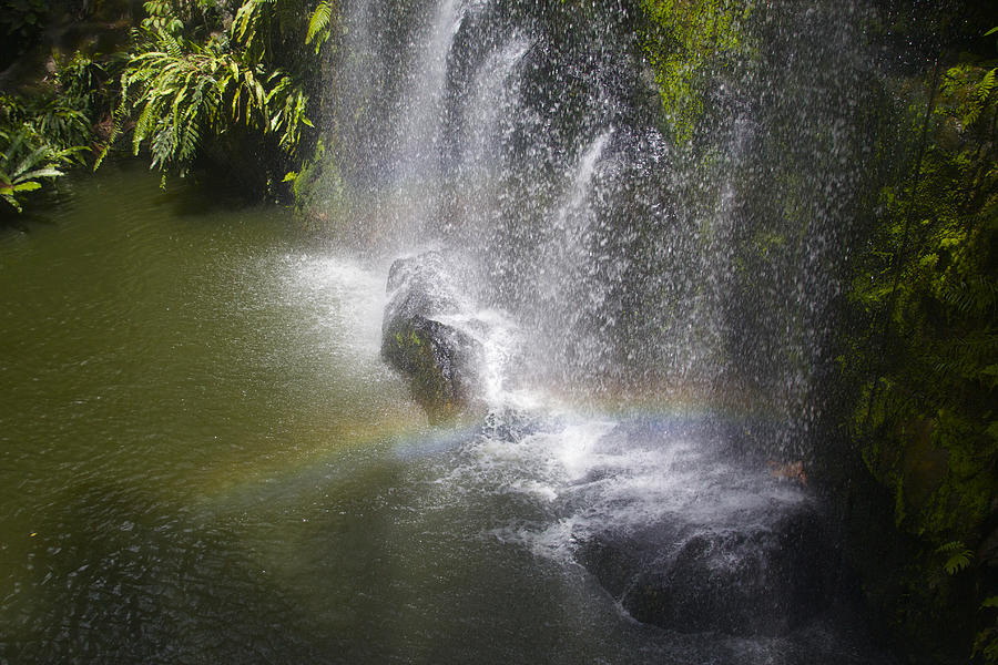 Waterfall with Rainbow, Kuala Lumpur, Malaysia Photograph by Venetia Featherstone-Witty