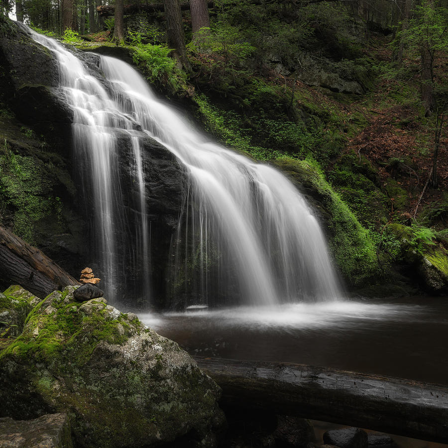 Wild River Photograph - Waterfall Zen Square by Bill Wakeley