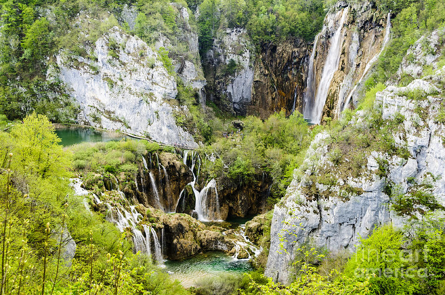 Waterfalls at Plitvice Lakes National Park  Croatia Photograph by Oscar Gutierrez