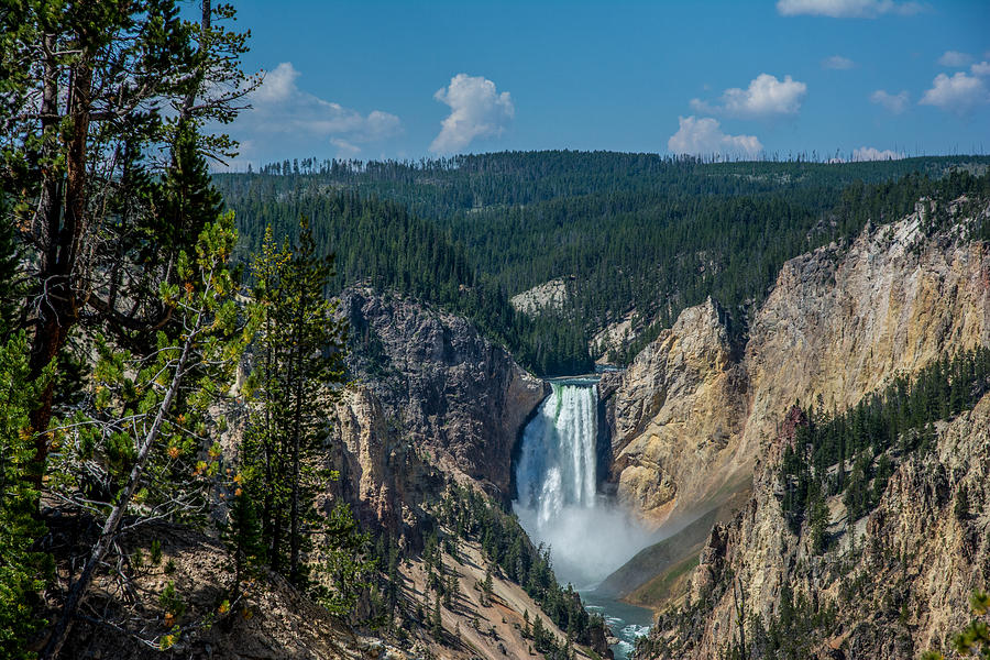 Waterfalls at Yellowstone Photograph by Randall Branham