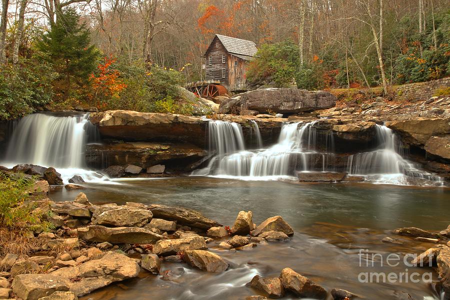Waterfalls Below The Mill Photograph by Adam Jewell
