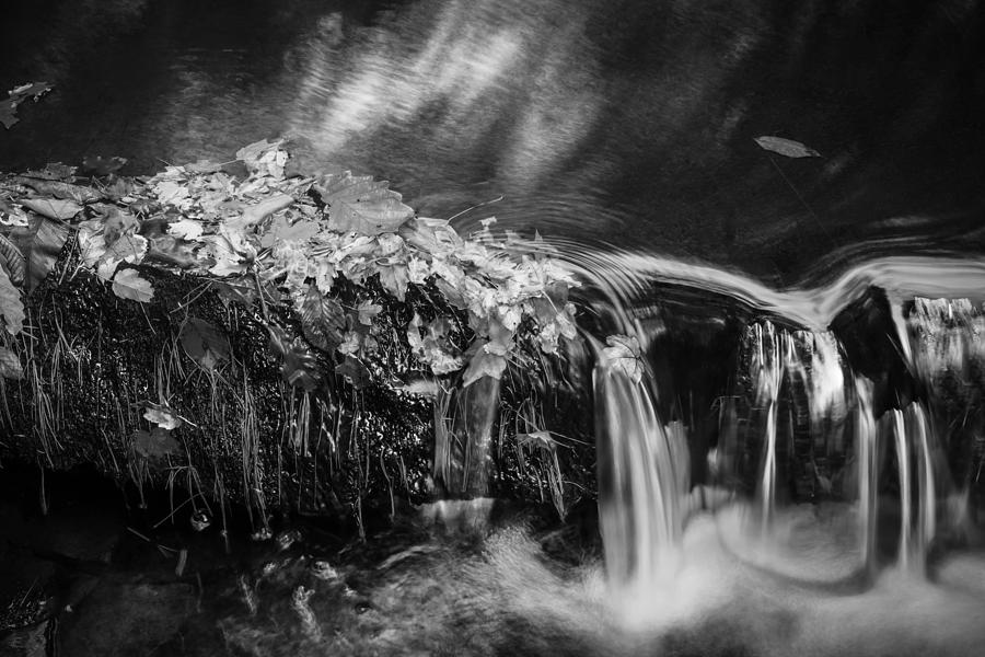 Waterfalls Childs National Park Painted BW   #1 Photograph by Rich Franco