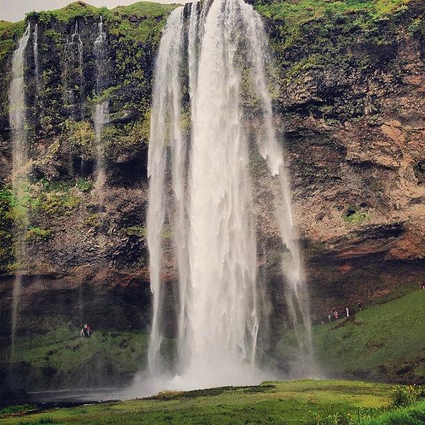 Waterfall Photograph - #waterfalls #iceland #serenelandscape by Natalia Ciano