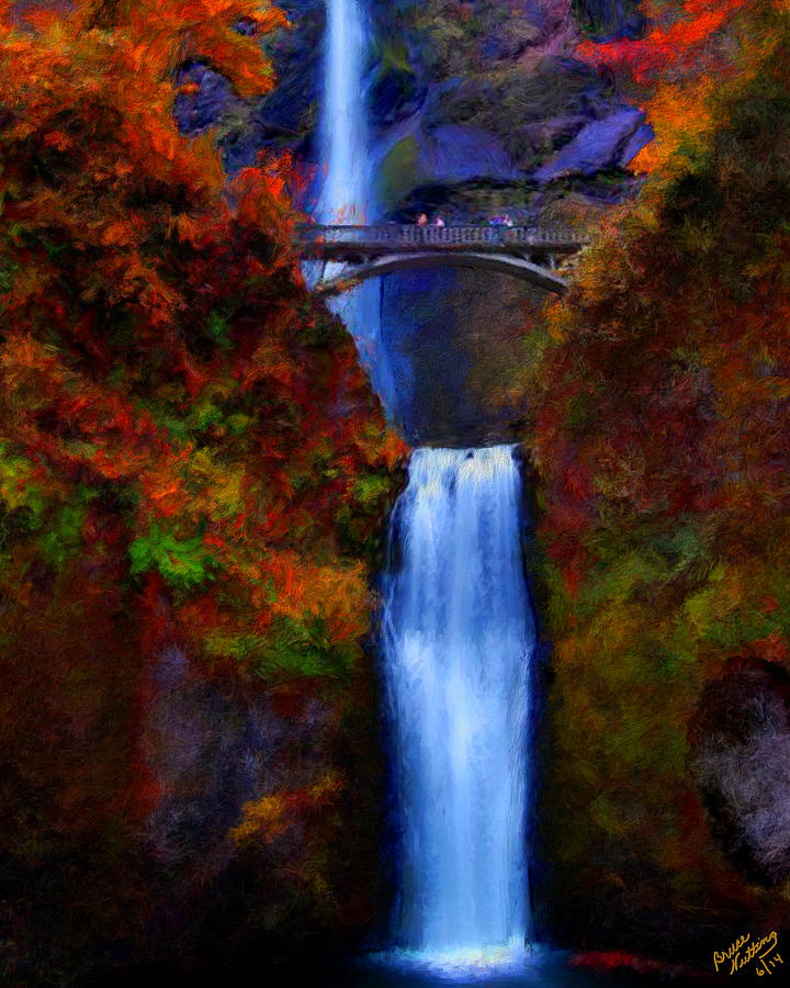 Waterfalls in the Falls Painting by Bruce Nutting