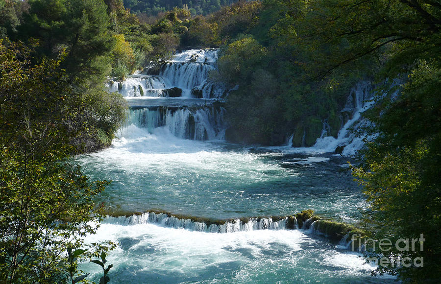Waterfalls - Krka National Park - Croatia Photograph by Phil Banks