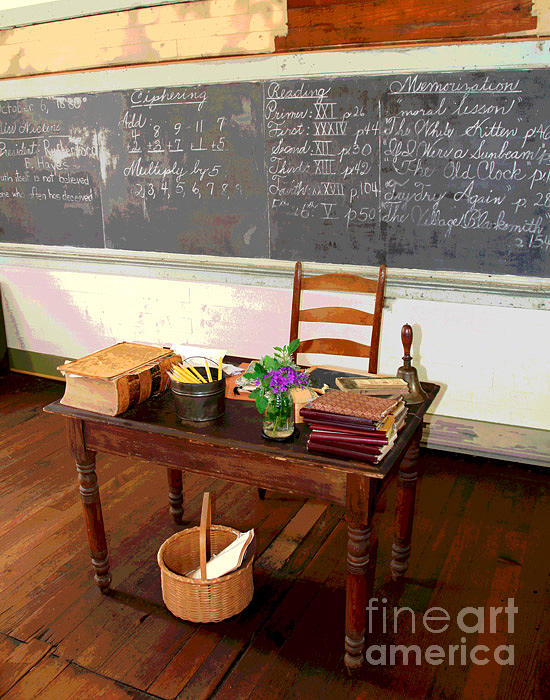 Waterford Old School Teachers Desk Photograph by Larry Oskin