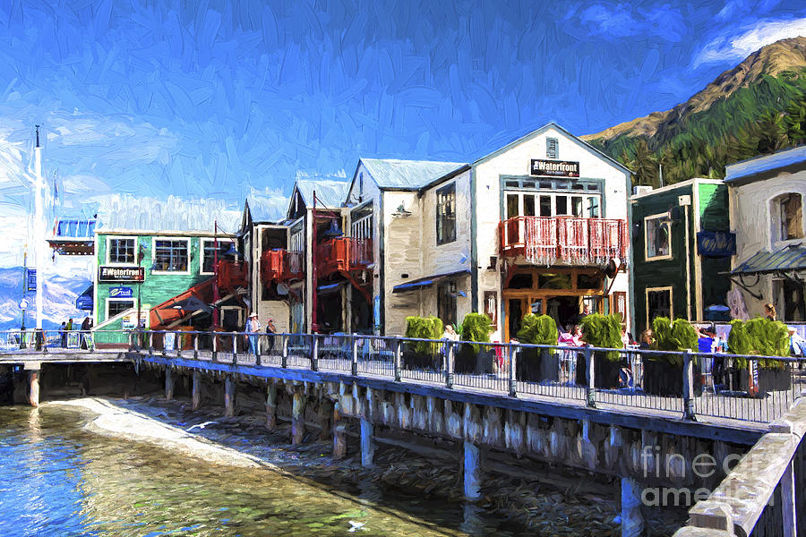 Impressionism Photograph - Waterfront at Queenstown New Zealand by Sheila Smart Fine Art Photography