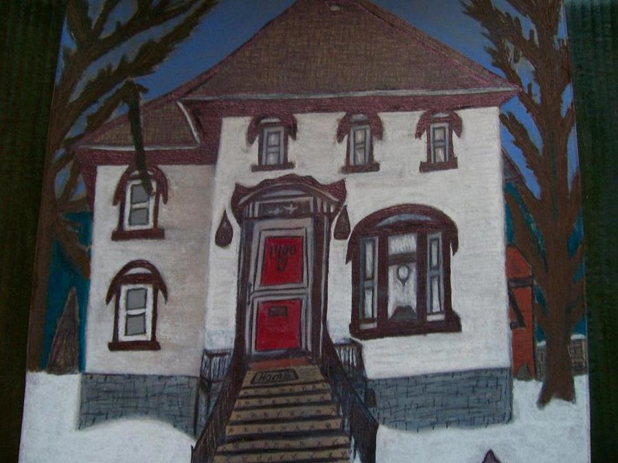 Impressionism Drawing - Historic 7th street home in Menominee by Jonathon Hansen