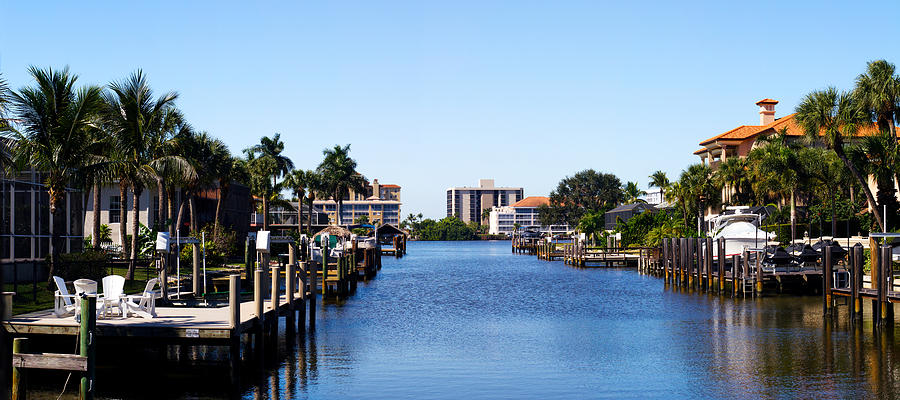 Waterfront Homes In Naples, Florida, Usa Photograph by Panoramic Images ...