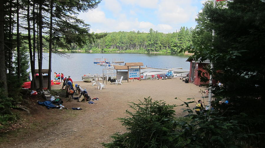 Waterfront Scene Sabattis Adventure Camp Photograph by Sven Migot