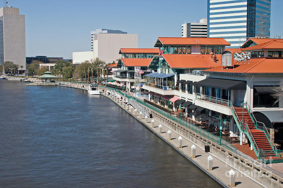 Waterfront Shopping And Dining Complex Photograph by Ules Barnwell