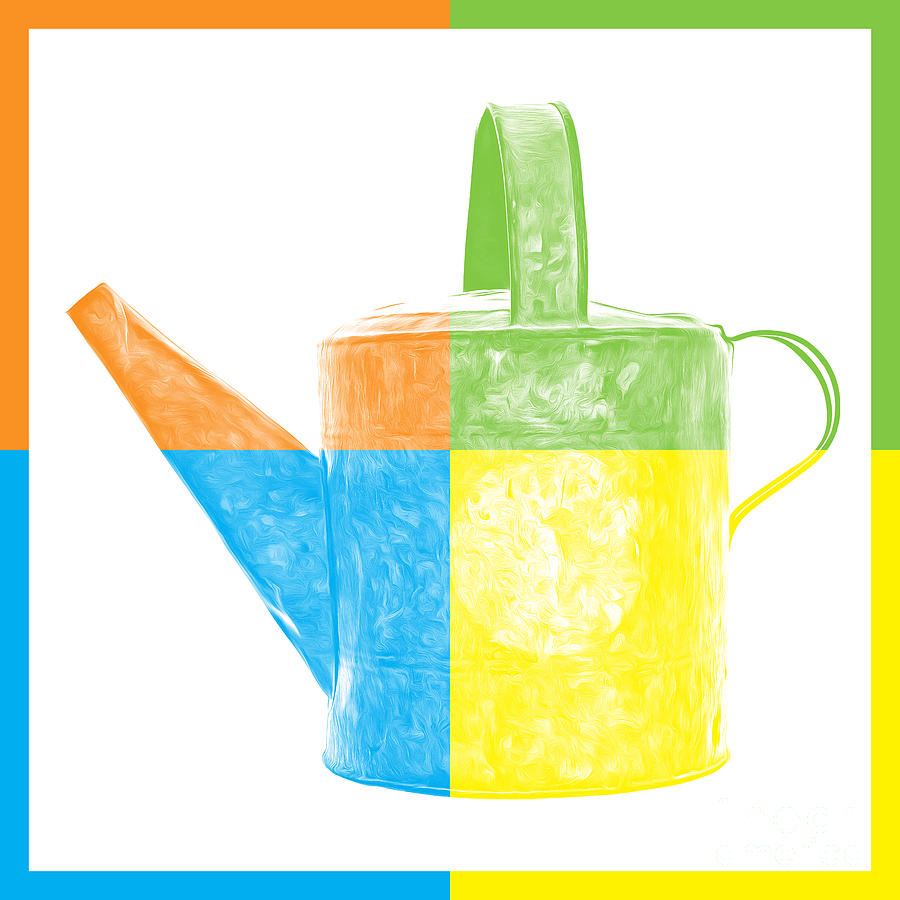 Abstract Photograph - Watering Can Pop Art by Edward Fielding