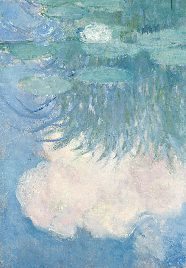Claude Monet Painting - Waterlilies, Detail, 1914-17 by Claude Monet