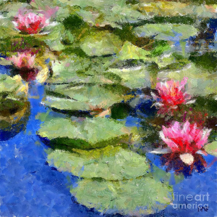 Waterlilies From Giverny Painting by Dragica  Micki Fortuna