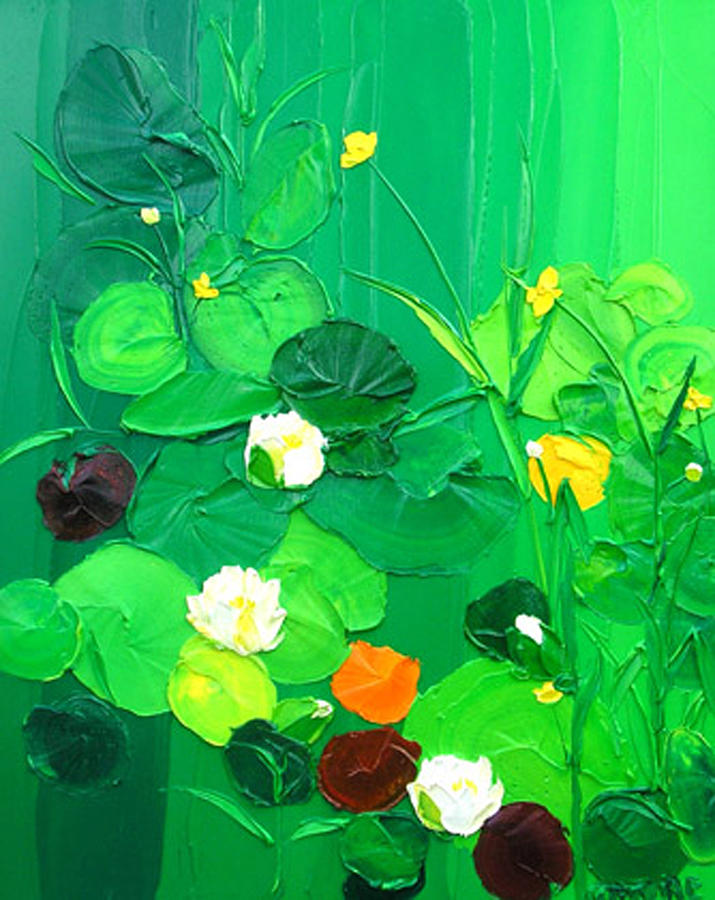Waterlilies from Lismore Garden Painting by Valerie Catoire
