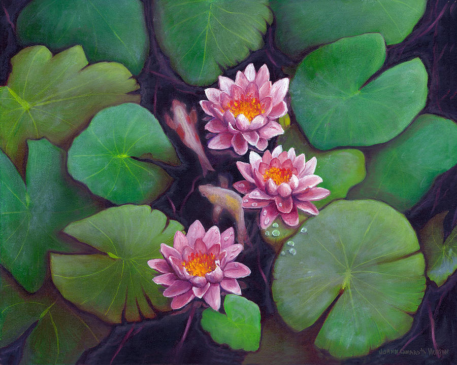 Waterlillies Painting by JoAnn Morgan Smith