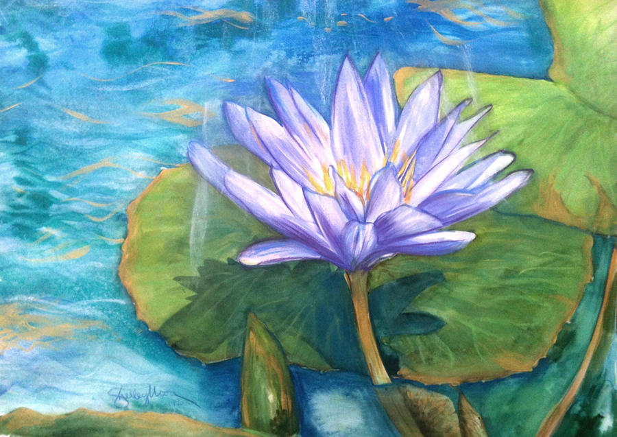 Waterlily 2 Painting by Shelley Overton