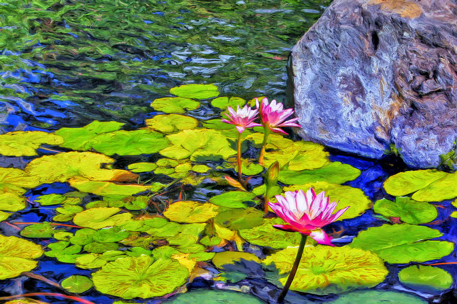 Waterlily Pond Painting by Dominic Piperata