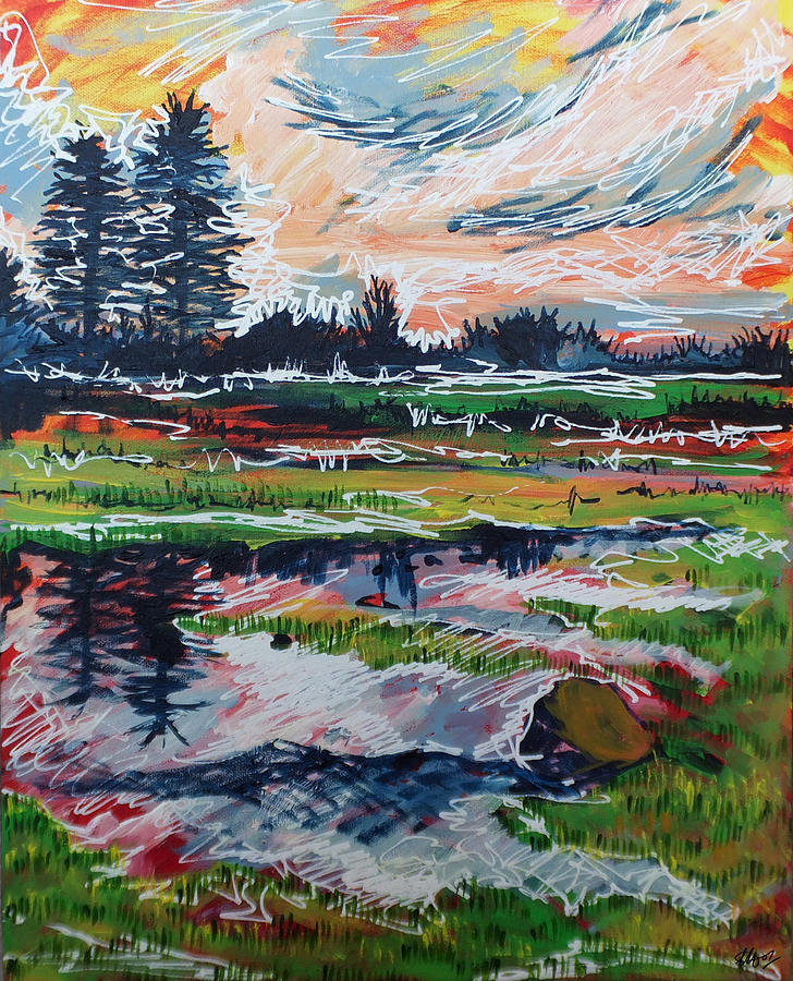 Waterlogged Painting by Laura Hol Art