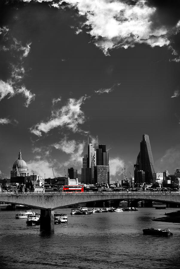 London Photograph - Waterloo Bridge London by Mark Rogan