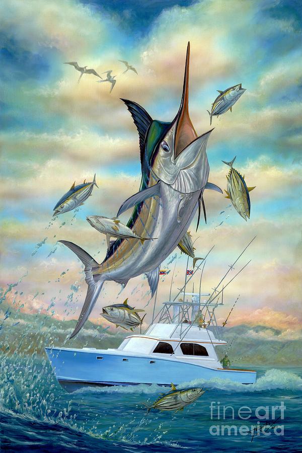 Blue Marlin Painting - Waterman by Terry Fox