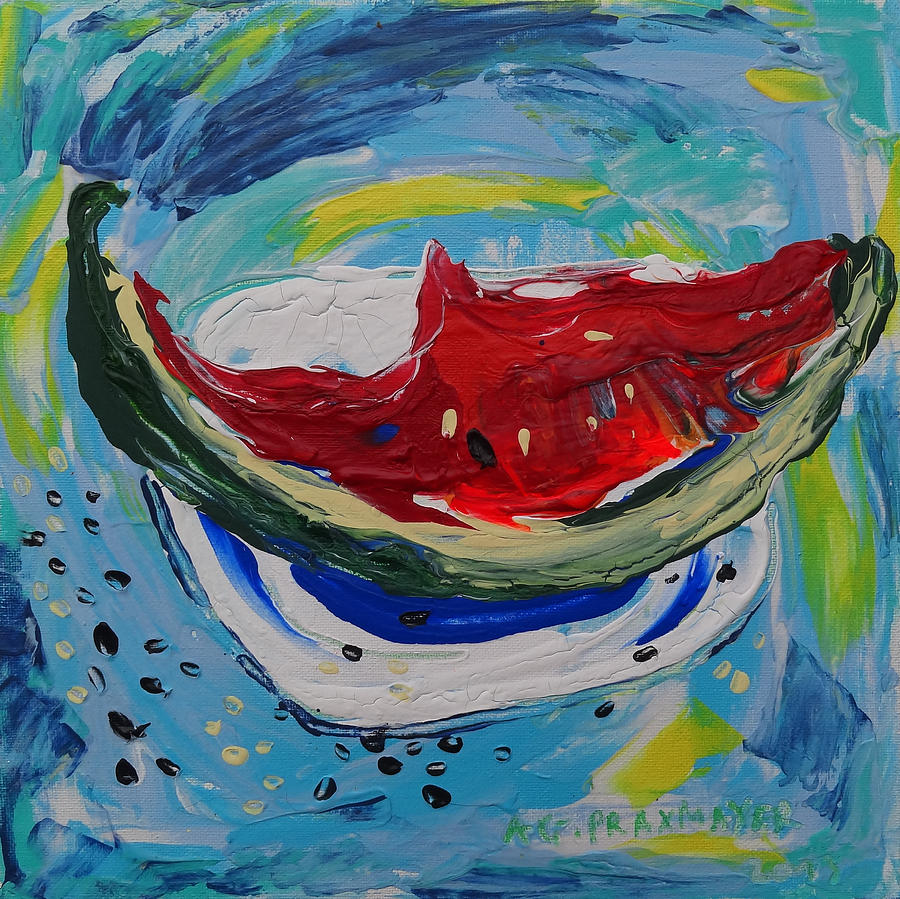 Fruit Painting - Watermelon. by Agnieszka Praxmayer