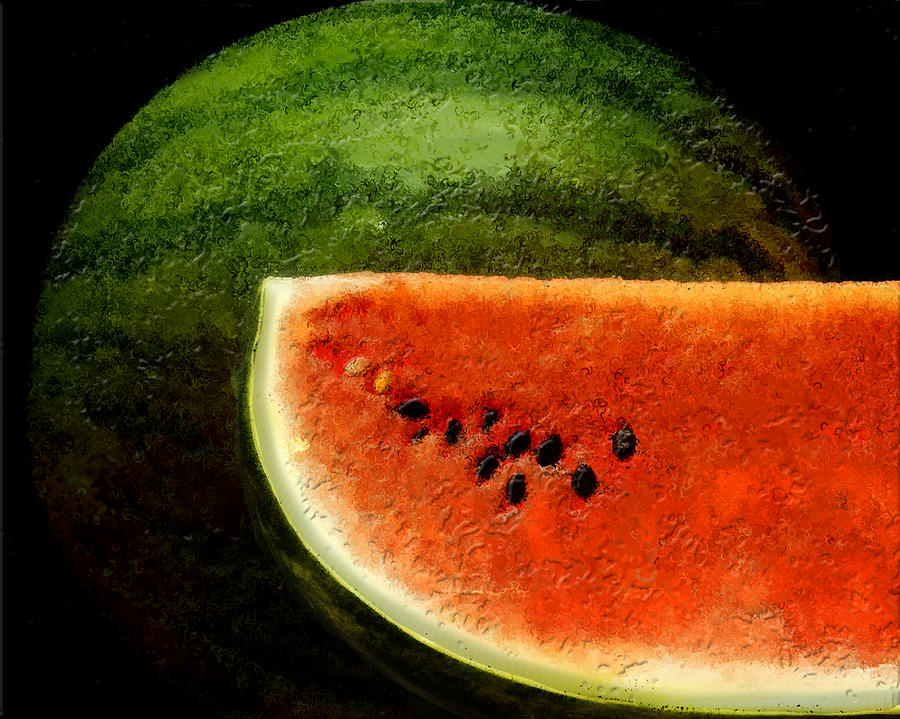 Watermelon Digital Art by David Blank