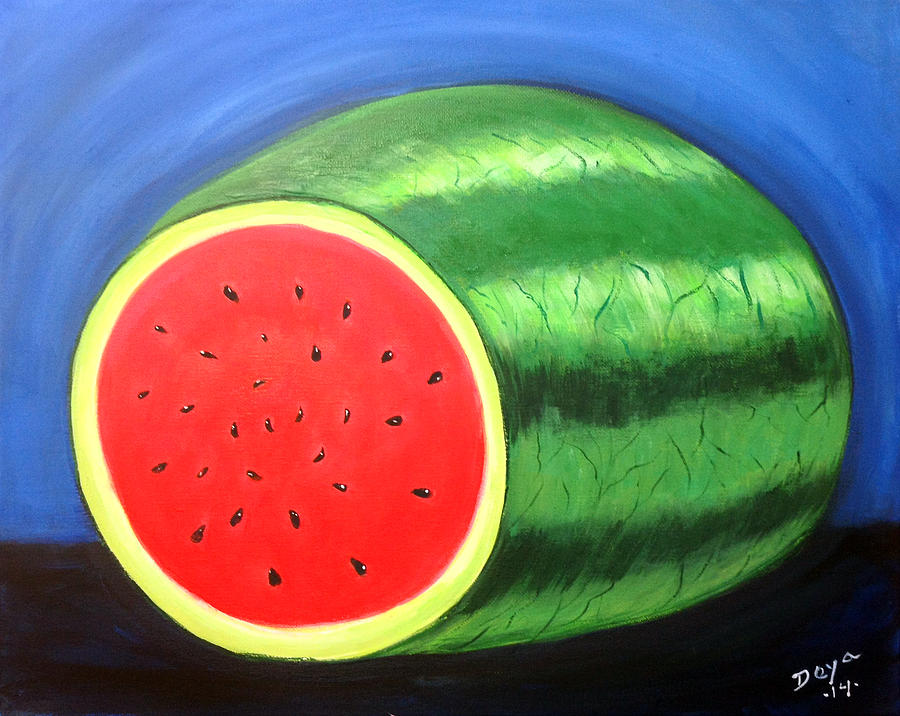 Fruit Painting - Watermelon by Deyanira Harris
