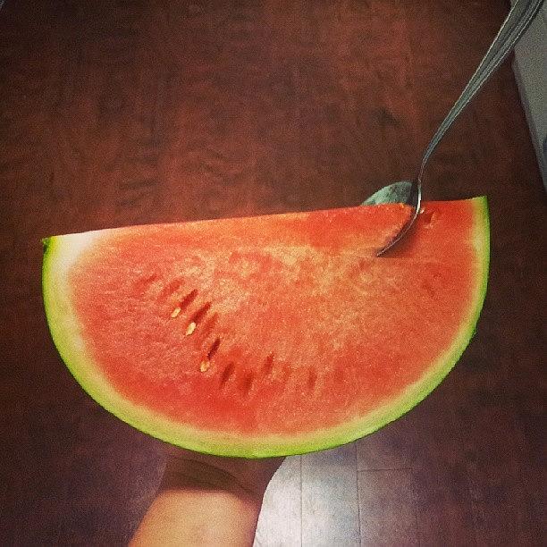 Watermelon Photograph - Watermelon #food #fruit #vegan by Crystal Chloe