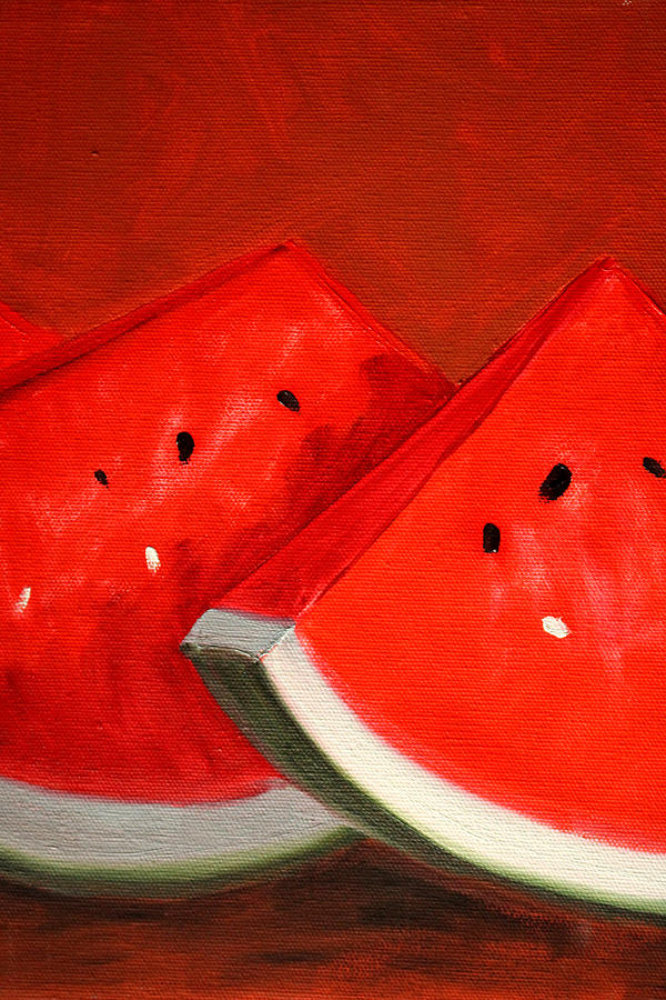 Watermelon Painting by Nancy Merkle