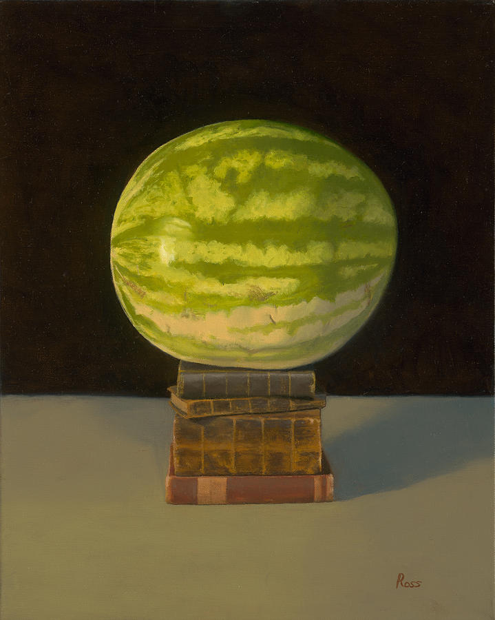 Still Life Painting - Watermelon Portrait by H Chris Ross