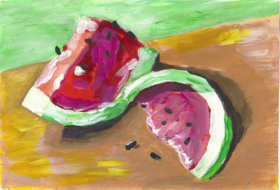 Watermelons Painting by Hae Kim
