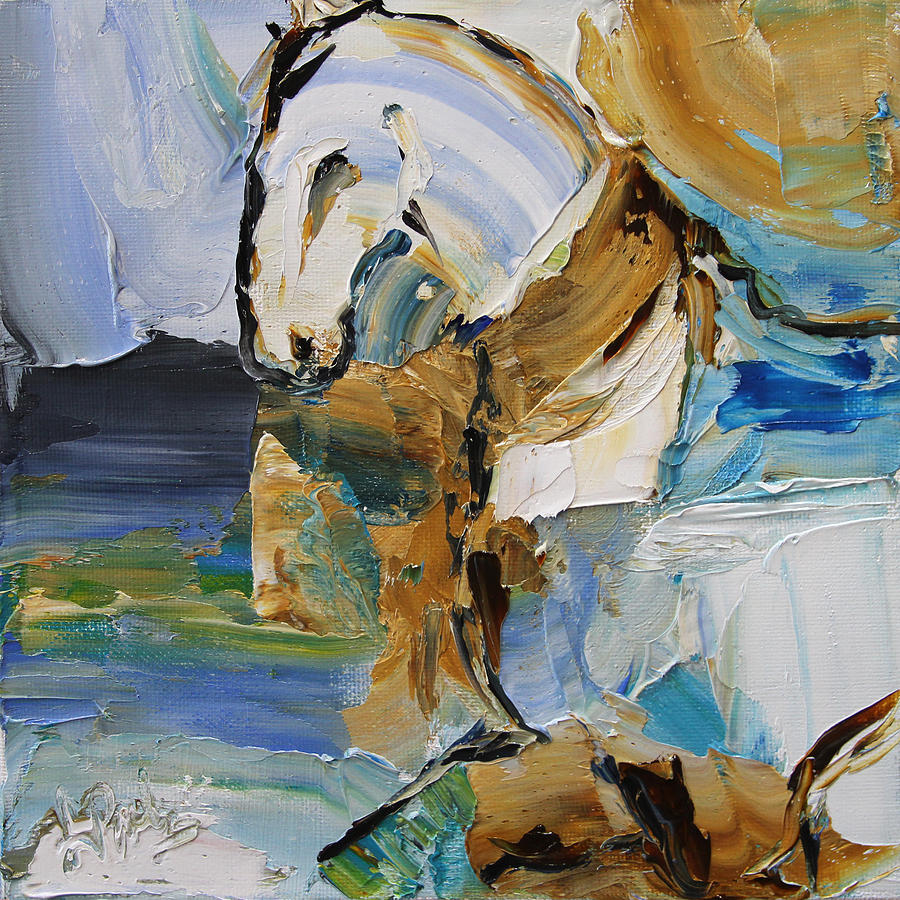 Waterplay Horse 9 2014 Painting by Laurie Pace