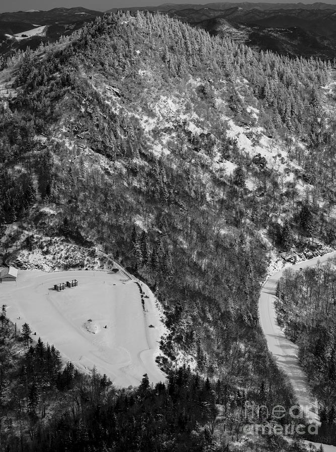 Waterrock Knob on Blue Ridge Parkway Aerial Photo Photograph by David Oppenheimer