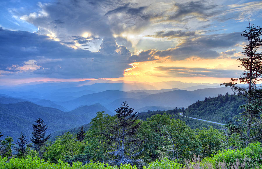 Waterrock Knob Sunset Photograph by Mary Anne Baker - Fine Art America